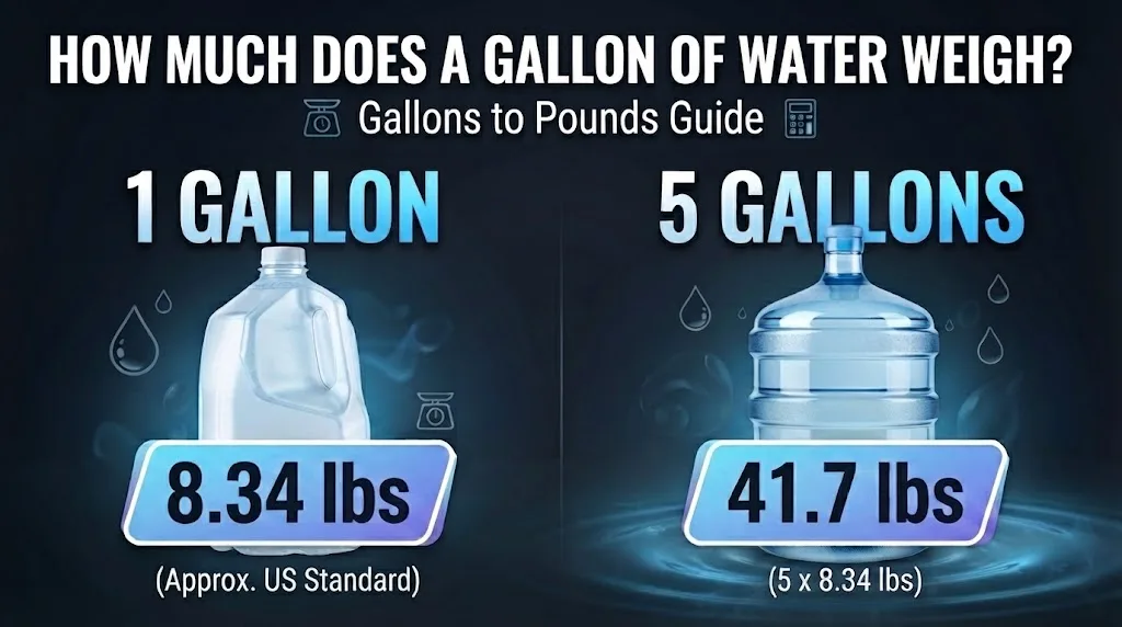 How Much Does a Gallon of Water Weigh? Gallons to Pounds Guide