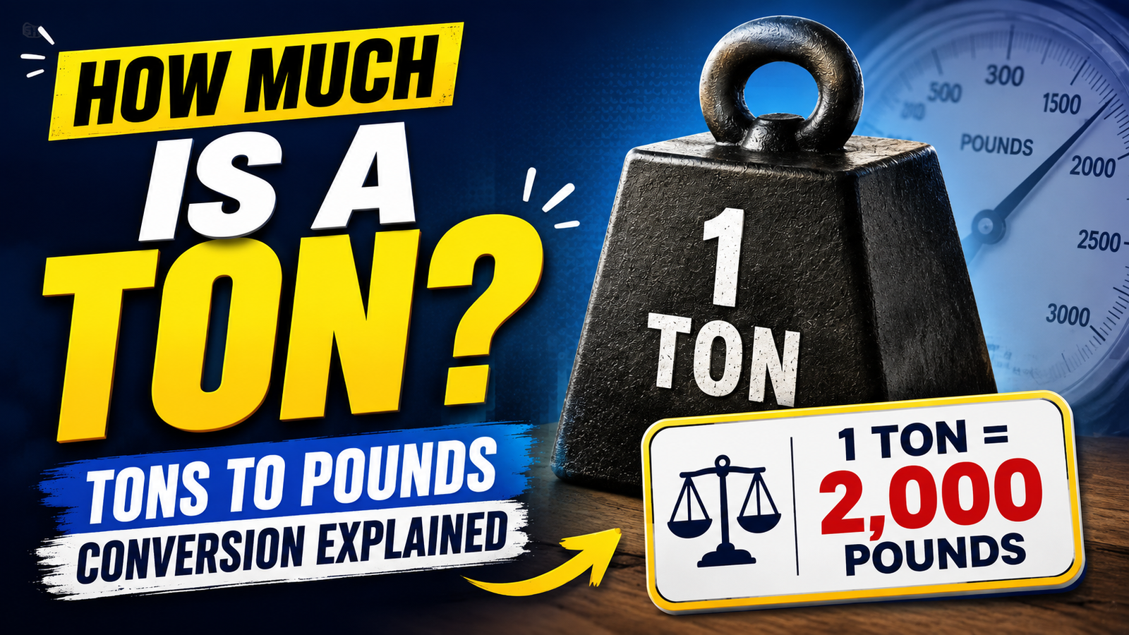 How Much Is a Ton? Tons to Pounds Conversion Explained