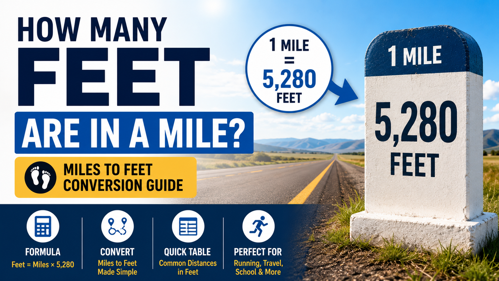 How Many Feet Are in a Mile? Miles to Feet Conversion Guide