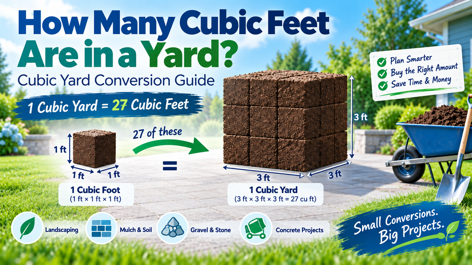 How Many Cubic Feet Are in a Yard? Cubic Yard Conversion Guide