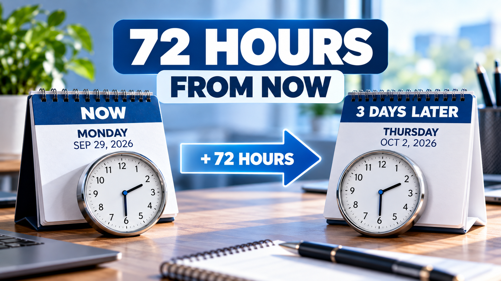 What Is 72 Hours From Now