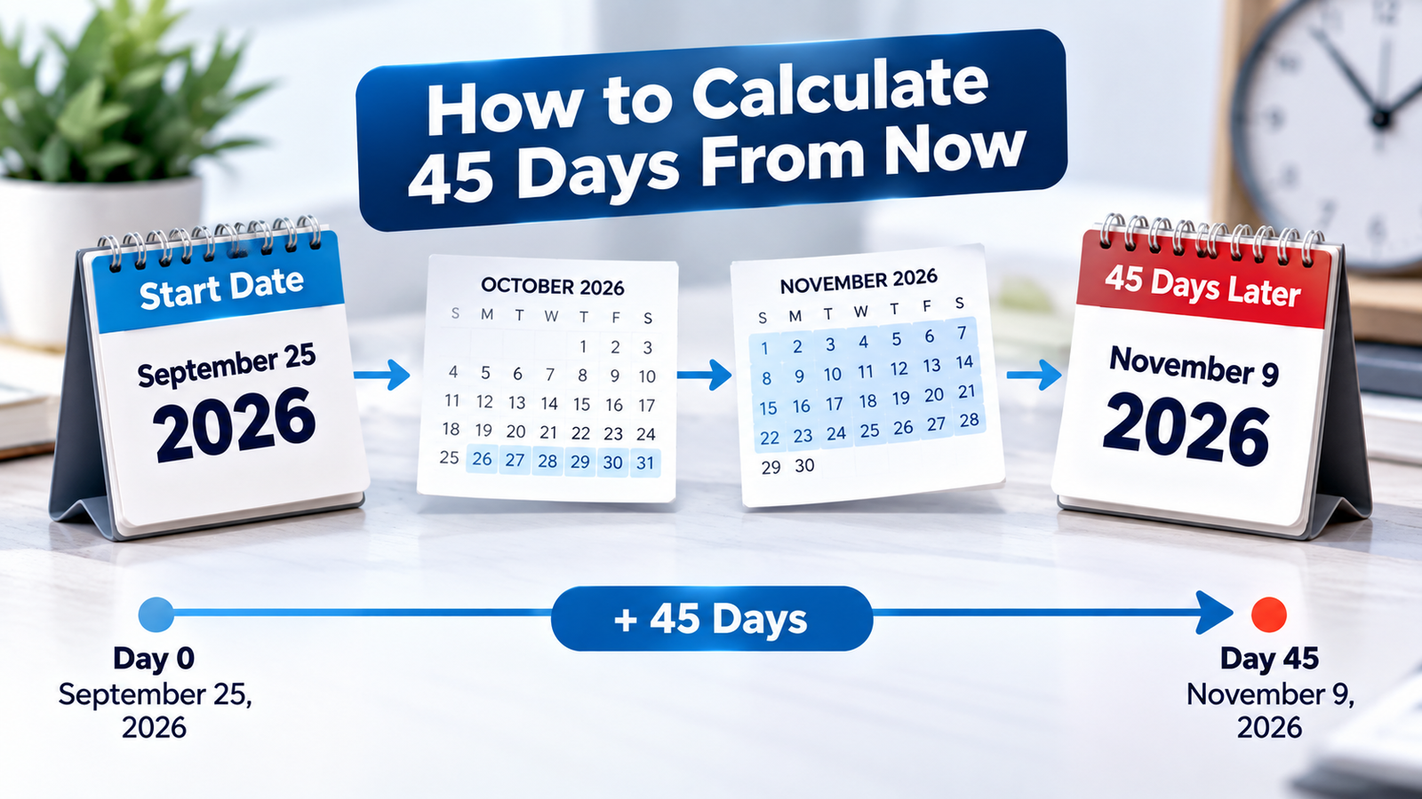 45 days from now calendar calculation