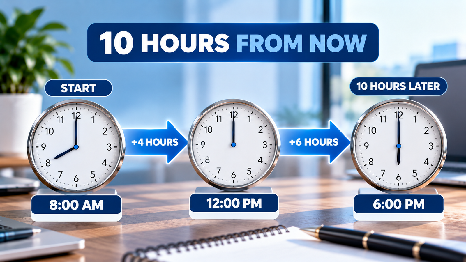 What time will it be in 10 hours