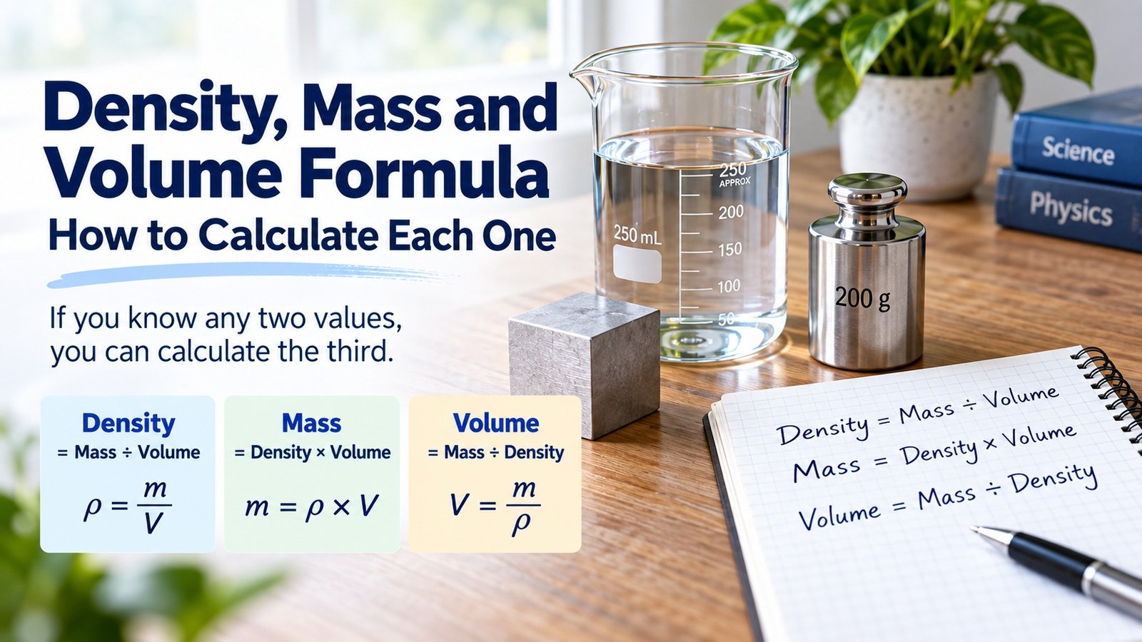 Density, Mass and Volume Formula How to Calculate Each One